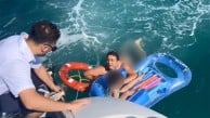 Deniz yatağı ile açık denize sürüklenen çocuğu Sahil Güvenlik kurtardı