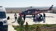 Evinde rahatsızlanan 70 yaşındaki kadın uçan ambulansla hastaneye sevk edildi