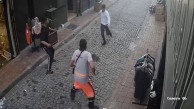 Hırsıza biri çelme taktı diğeri süpürgeyle kafasına vurdu