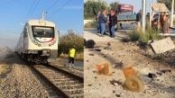 İzmir’de tren traktöre çarptı: 2 yaralı
