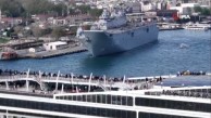 Tarihi yarımada yerine TCG Anadolu turistlerin ilgi odağı oldu