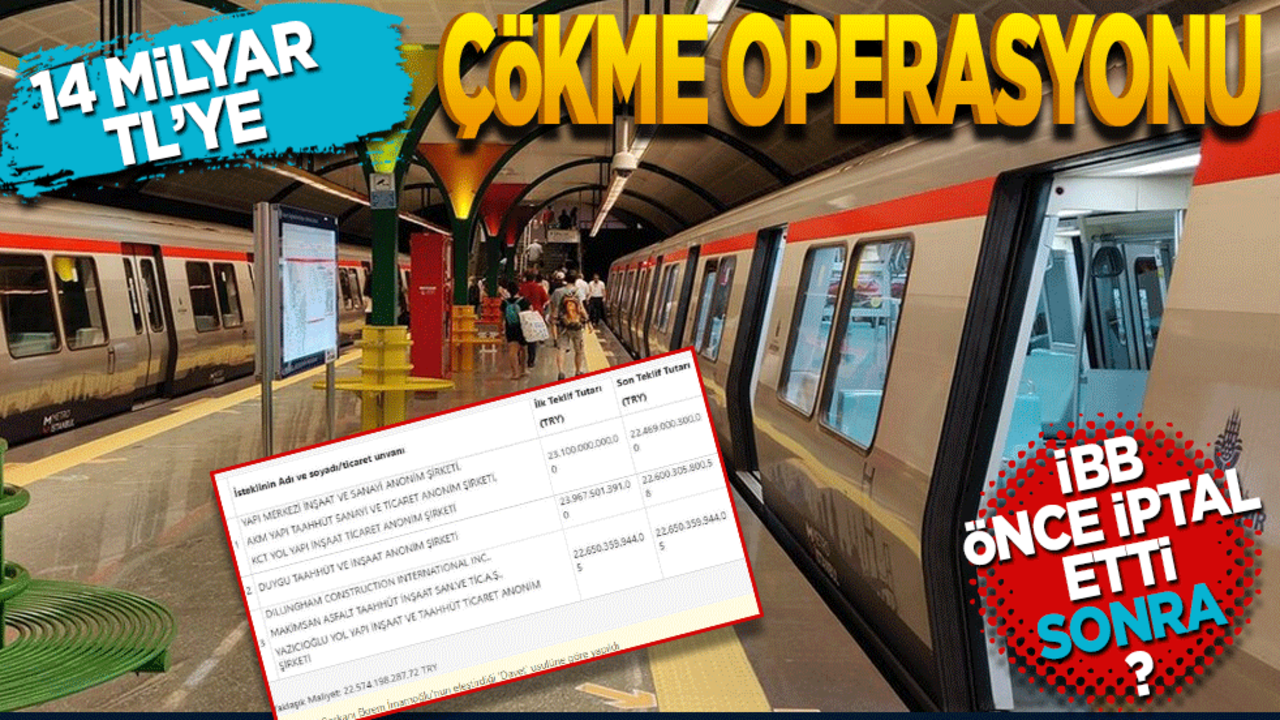 14 Milyar TL'ye çökme operasyonu mu? İBB önce iptal etti sonra?