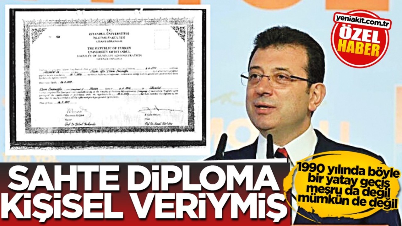 1990 yılında böyle bir yatay geçiş meşru da değil mümkün de değil! Sahte diploma kişisel veriymiş