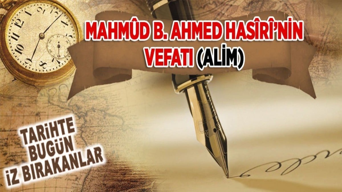 20 Eylül 1238: Mahmûd B. Ahmed Nâsîrî'nin vefatı (Alim)