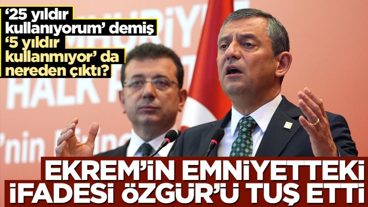 ‘25 yıldır kullanıyorum’ demiş ‘5 yıldır kullanmıyor da’ nereden çıktı? Ekrem’in emniyetteki ifadesi Özgür’ü tuş etti