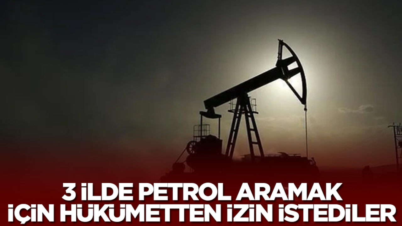 3 ilde petrol aramak için hükümetten izin istediler