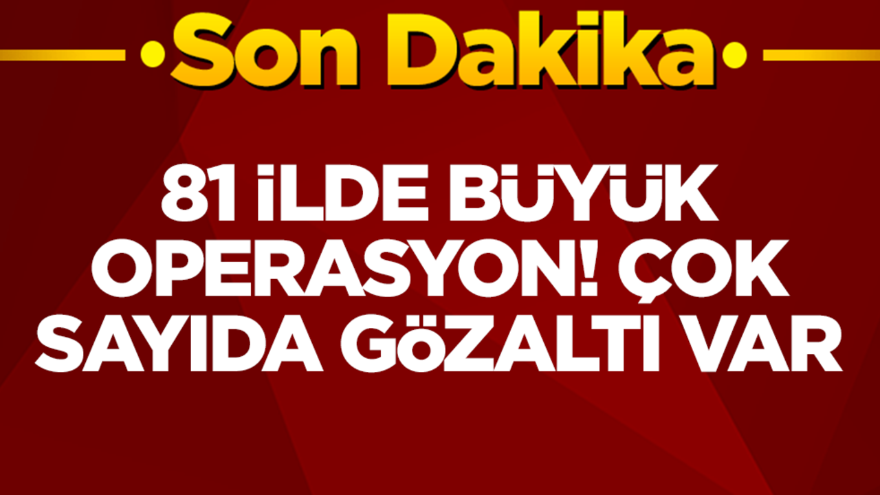 81 ilde büyük operasyon! Çok sayıda gözaltı var
