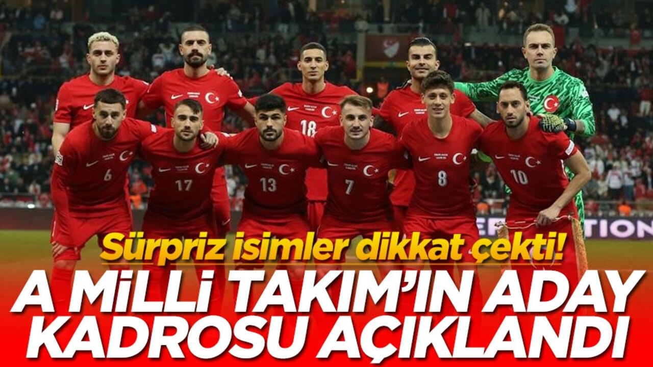 A Milli Takım'ın aday kadrosu açıklandı! Sürpriz isimler dikkat çekti