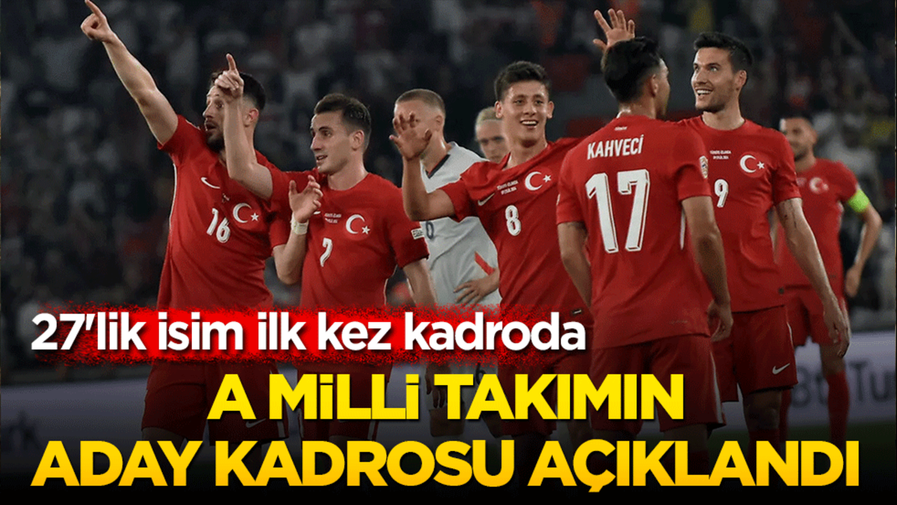 A Milli Takım'ın, aday kadrosu açıklandı! 27'lik isim ilk kez kadroda