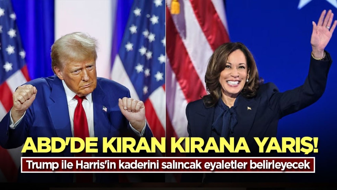 ABD'de kıran kırana yarış! Trump ile Harris'in kaderini salıncak eyaletler belirleyecek
