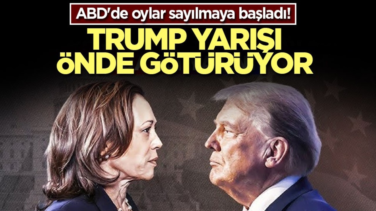 ABD'de oylar sayılmaya başladı! Trump yarışı önde götürüyor