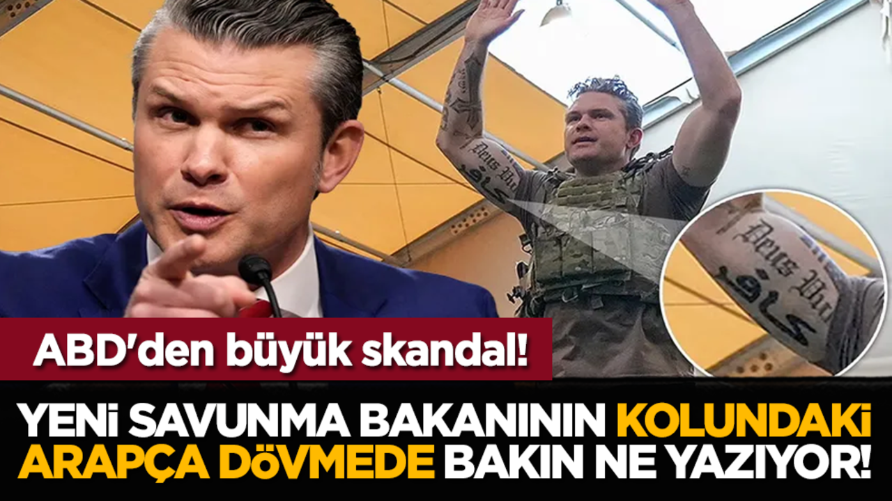 ABD'den büyük skandal! Yeni savunma bakanının kolundaki Arapça dövmede bakın ne yazıyor!