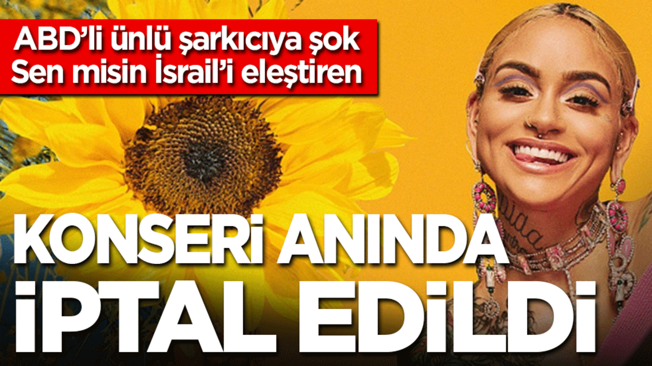 ABD’li ünlü şarkıcıya şok! Sen misin İsrail zülmünü eleştiren: Konseri anında iptal edildi