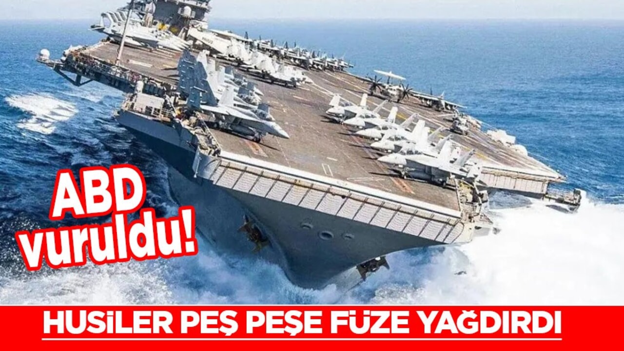 ABD'ye ait ikmal gemisi vuruldu! Çok sayıda İHA'lar ile Husiler peş peşe füze yağdırdı