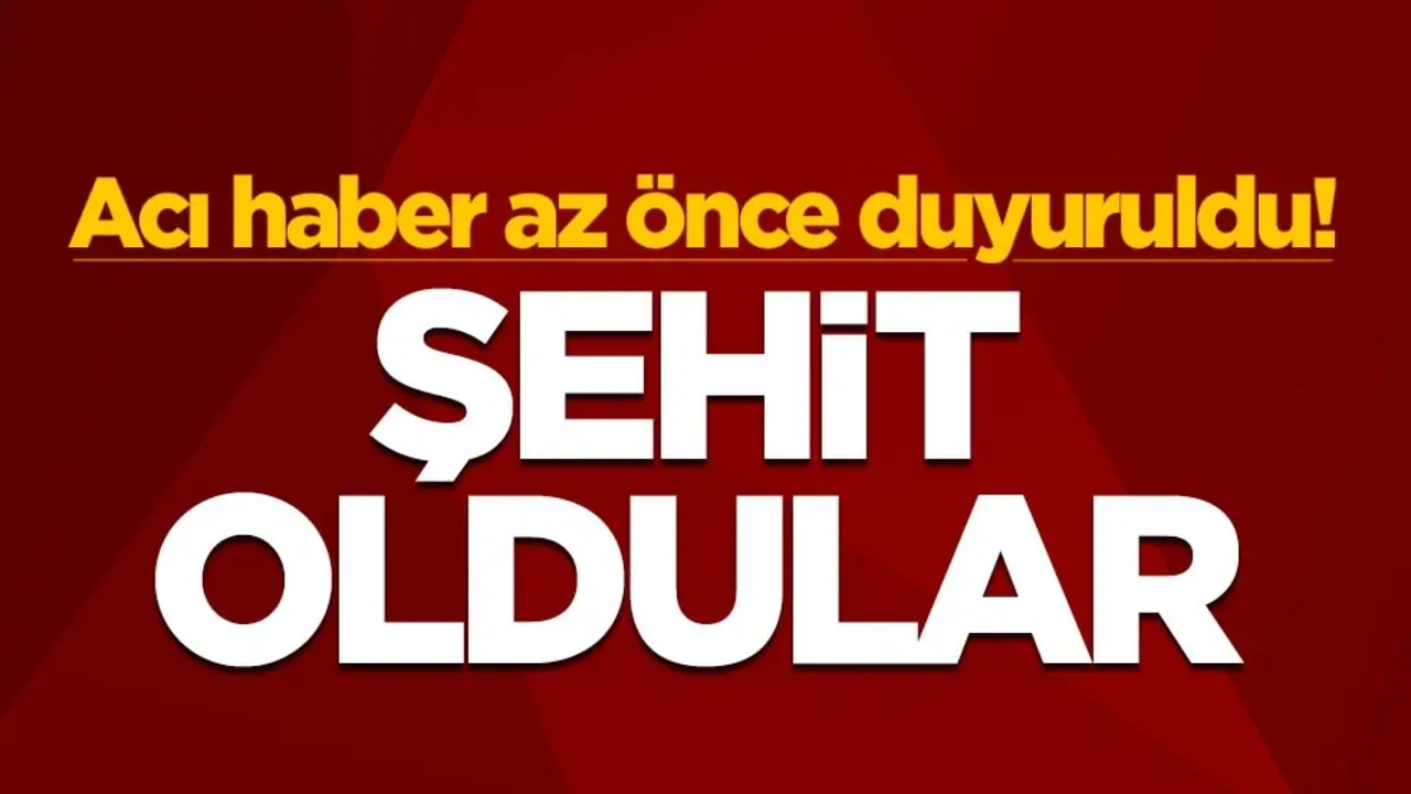 Acı haber az önce duyuruldu! Şehit oldular