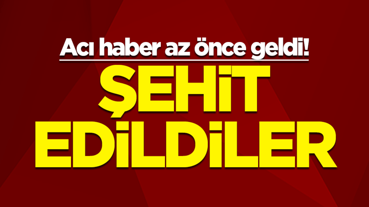 Acı haber az önce geldi! Şehit edildiler
