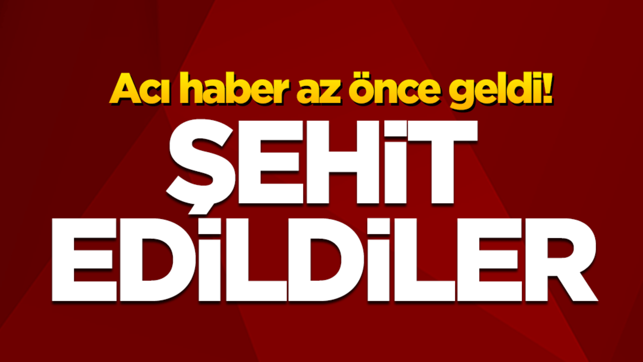 Acı haber az önce geldi! Şehit edildiler