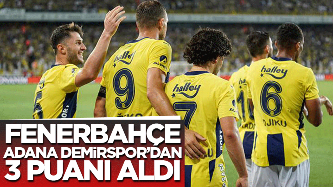 Fenerbahçe Adana Demirspor karşısında 3 puanı aldı