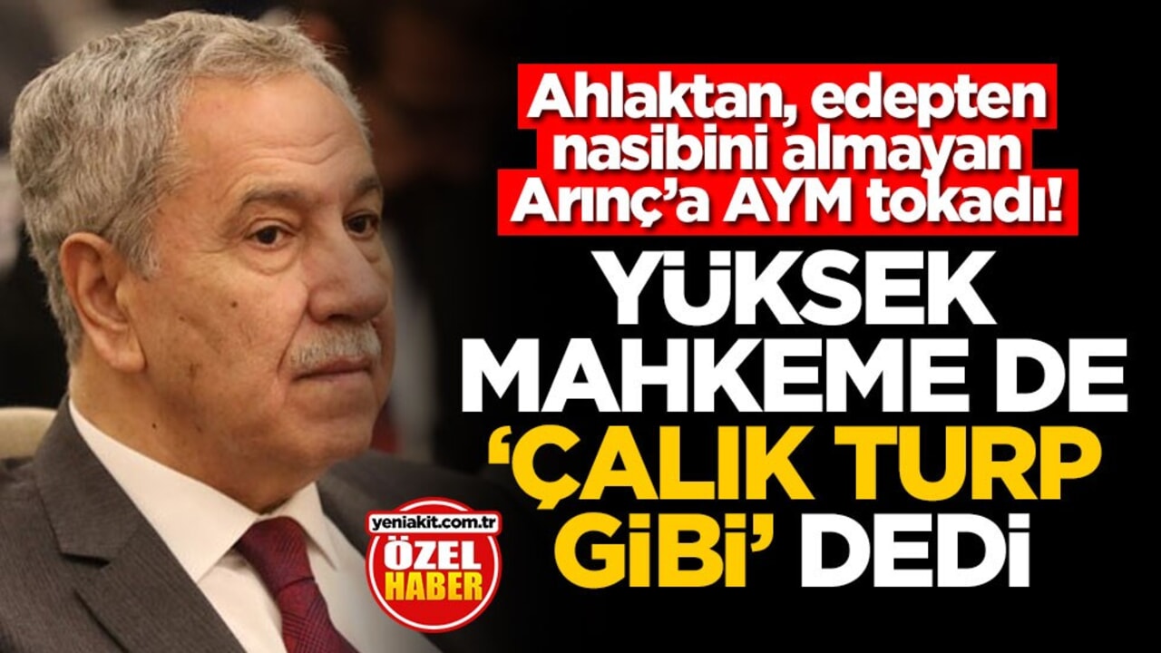 Ahlaktan, edepten nasibini almayan Arınç’a AYM tokadı Yüksek Mahkeme de "Çalık turp gibi" dedi