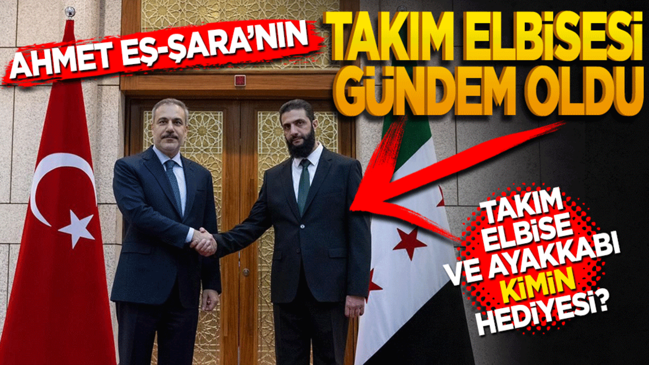 Ahmet Eş- Şara’nın takım elbisesi gündem oldu? Takım elbisesi ve ayakkabısı kimin hediyesi?