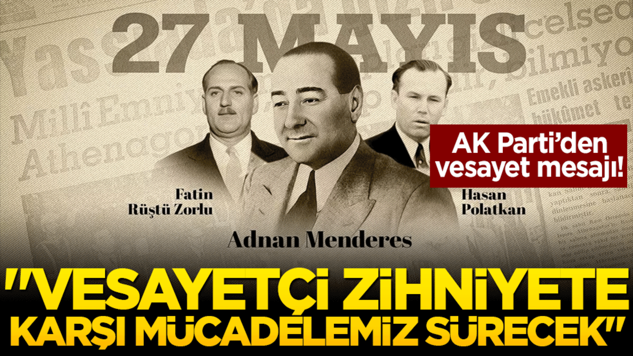 AK Parti’den flaş açıklama! "Vesayetçi zihniyete karşı mücadelemiz sürecek"