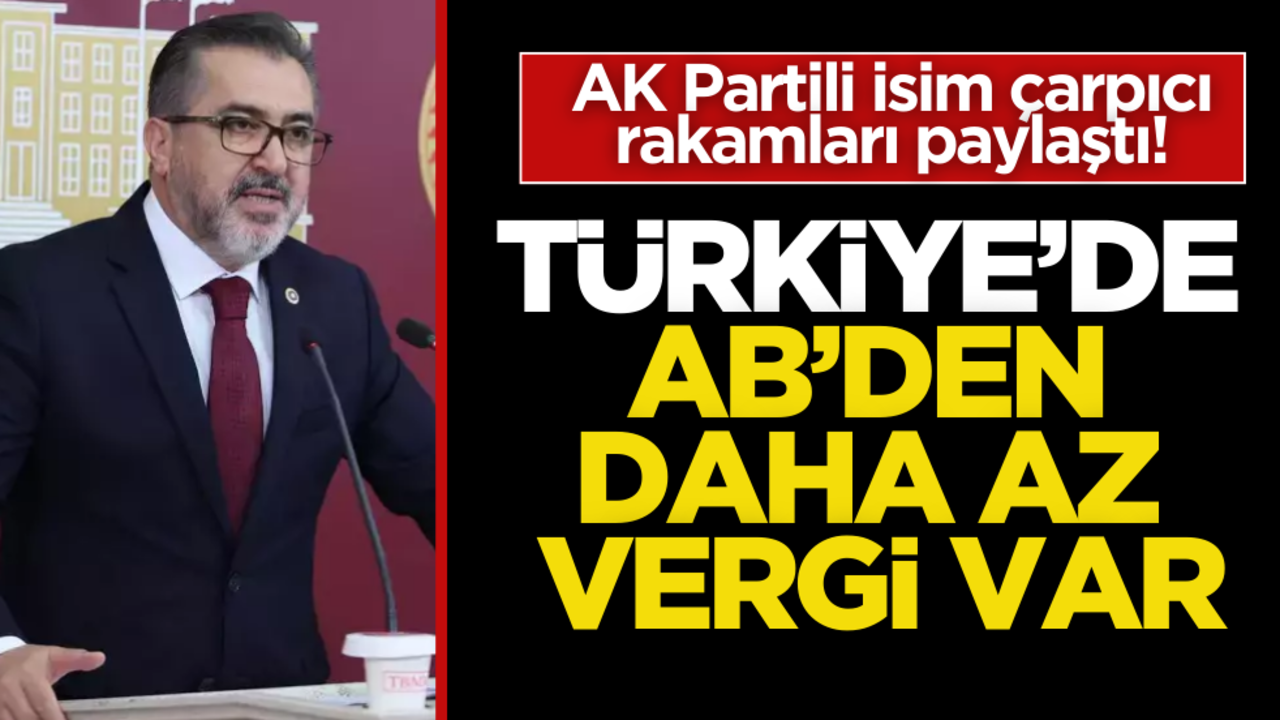 AK Partili isim çarpıcı rakamları paylaştı! Türkiye’de AB’den daha az vergi var
