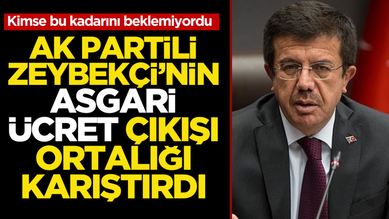 AK Partili Zeybekçi’nin asgari ücret çıkışı ortalığı karıştırdı!