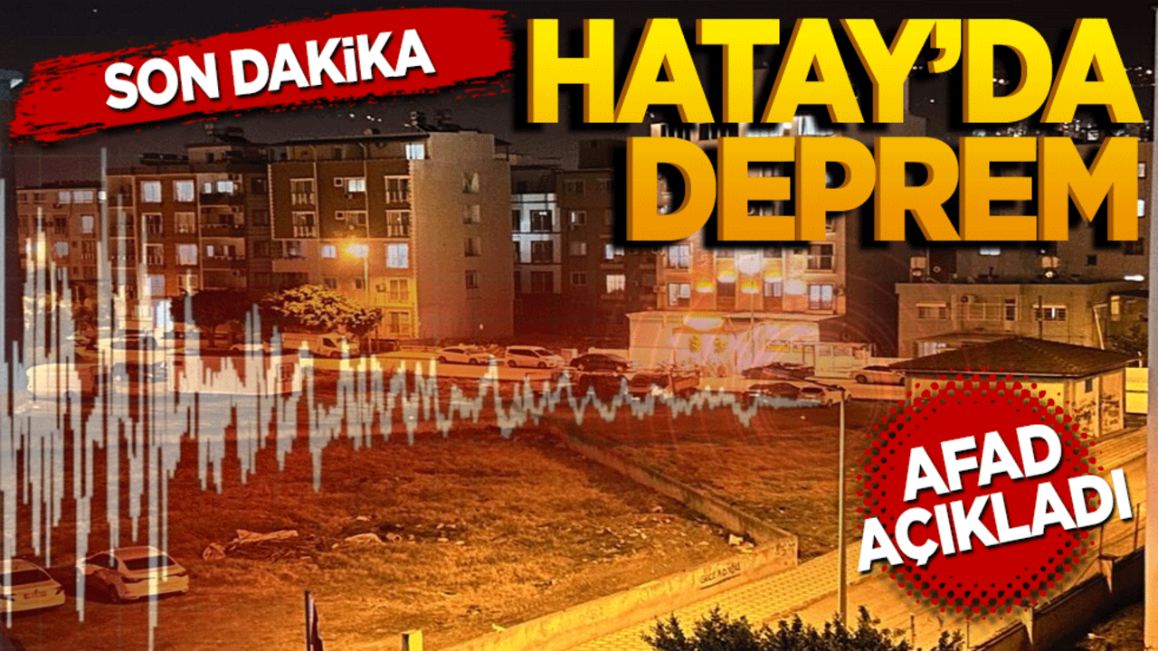 Akdeniz açıklarında meydana gelen 3.9 büyüklüğündeki deprem Hatay'da il genelinde hissedildi.