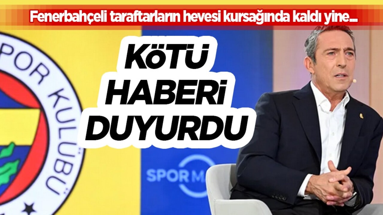 Ali Koç bizzat açıkladı: Fenerbahçe'ye orta saha transferinde kötü haber