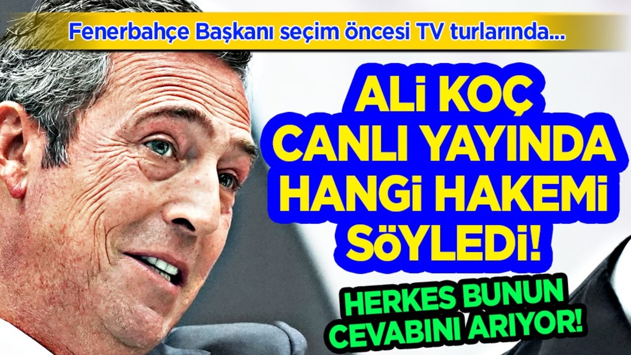 Ali Koç'un işaret ettiği hakem, Yaşar Kemal Uğurlu mu? Canlı yayında yine zan altında bıraktı!