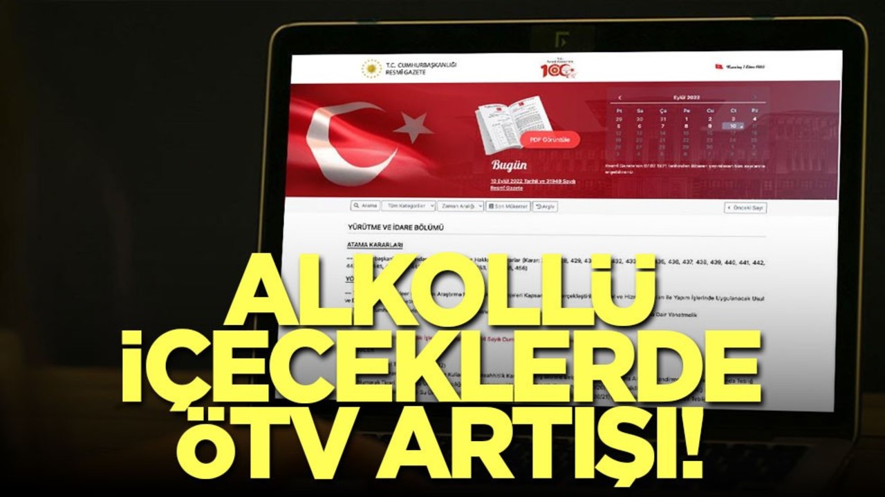 Alkollü İçeceklerde ÖTV Artışı!