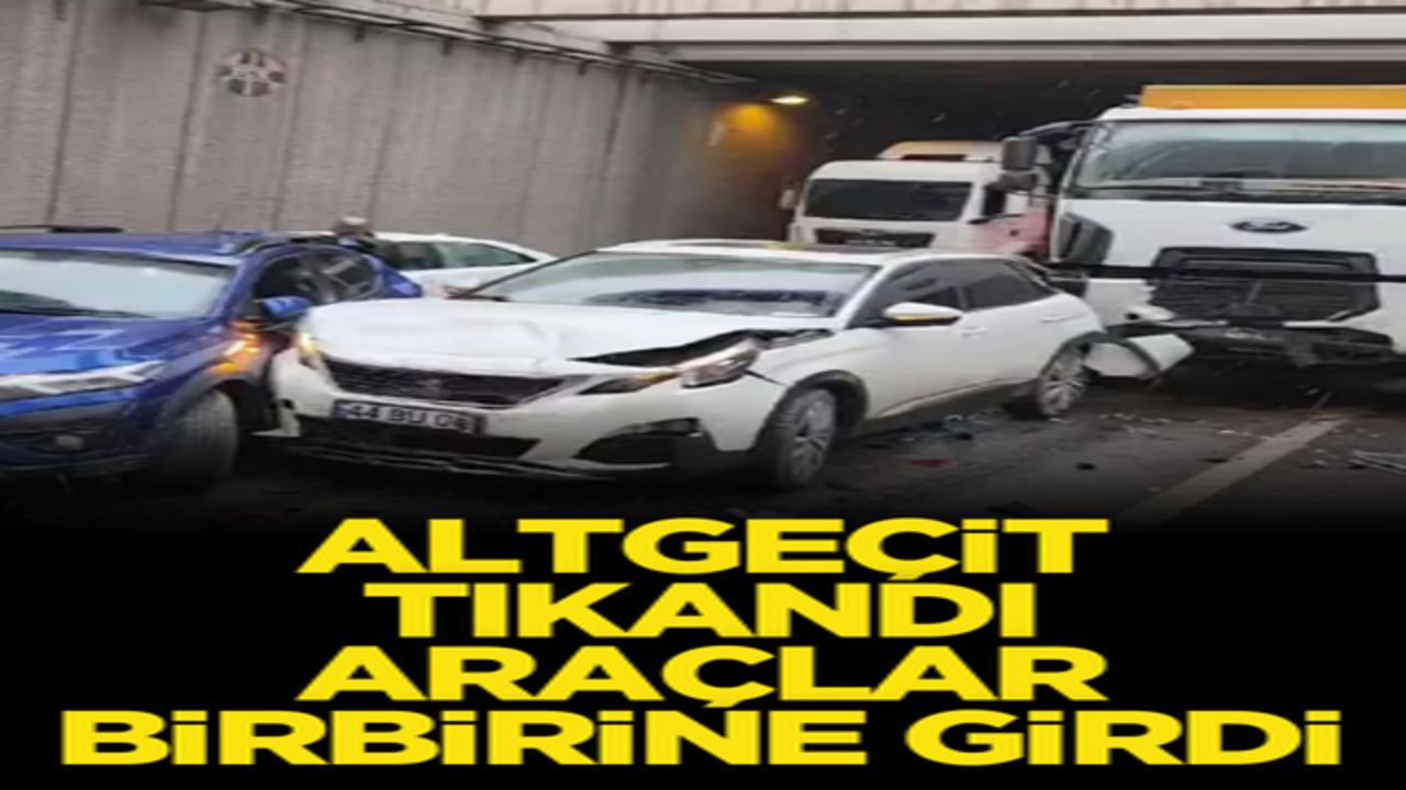 Altgeçit tıkandı, araçlar birbirine girdi! Çok sayıda yaralı
