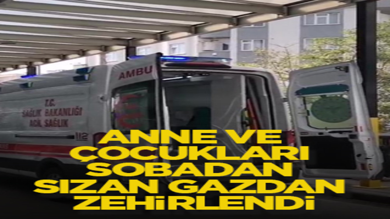 Anne ve çocukları sobadan sızan gazdan zehirlendi