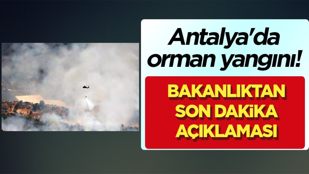 Antalya'da orman yangını! Bakan Yumaklı ve Valilik'ten peş peşe açıklama!