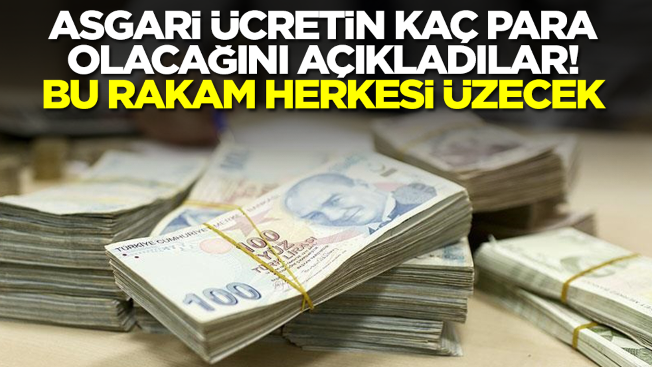 Asgari ücretin kaç para olacağını açıkladılar! Bu rakam herkesi üzecek