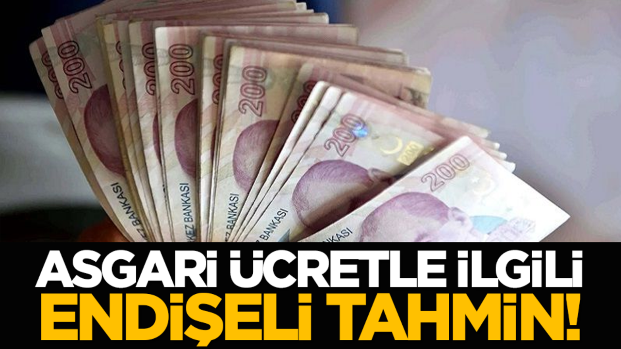 Asgari ücretle ilgili endişeli tahmin!