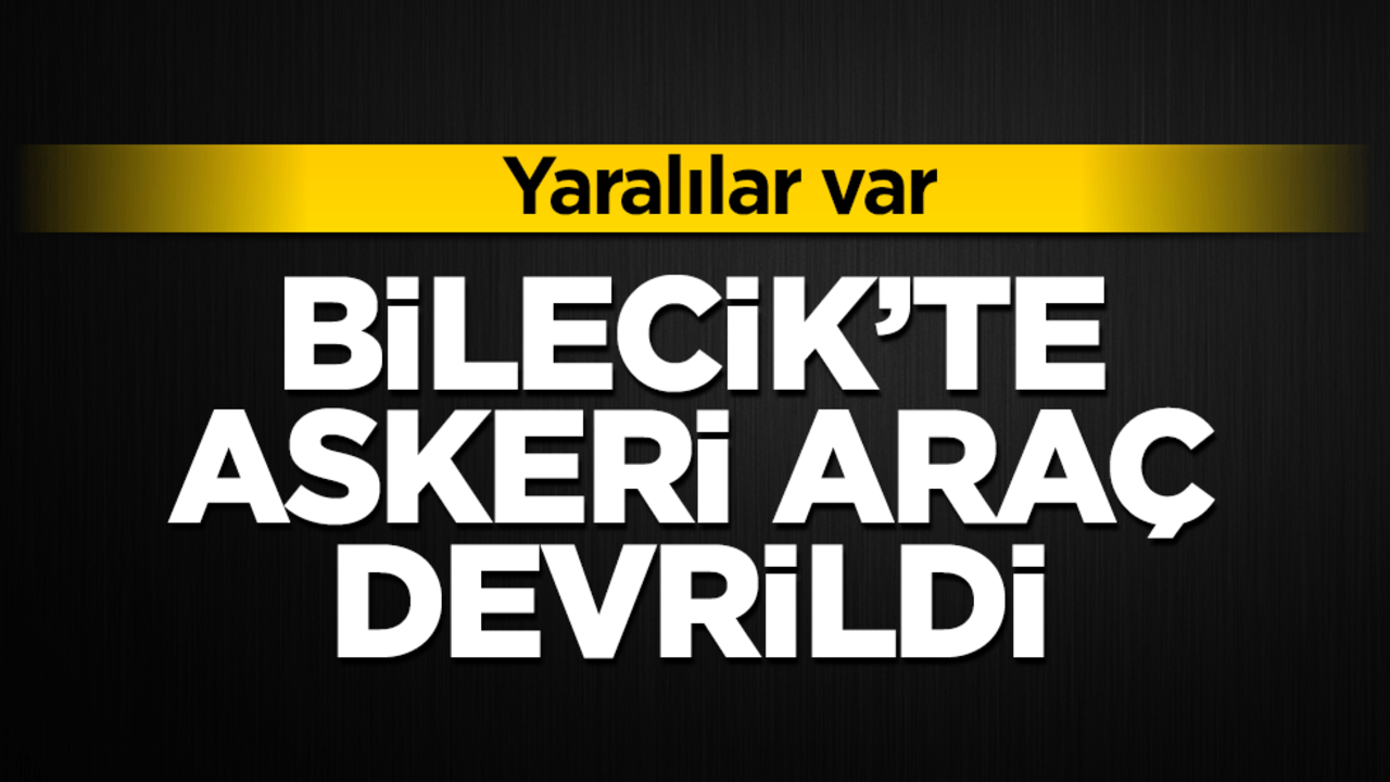 Askeri araç devrildi! Yaralılar var
