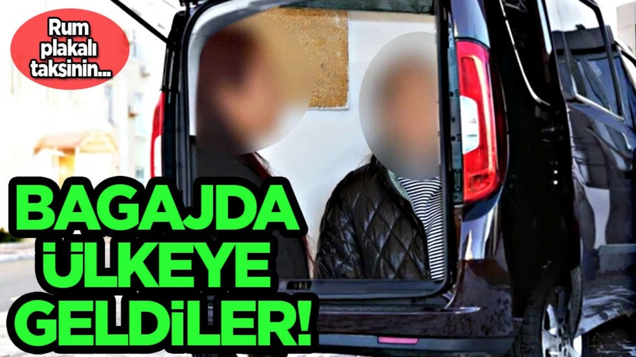Askeri yasak bölgede skandal olay: Rum plakalı taksinin bagajında ülkeye geldiler!
