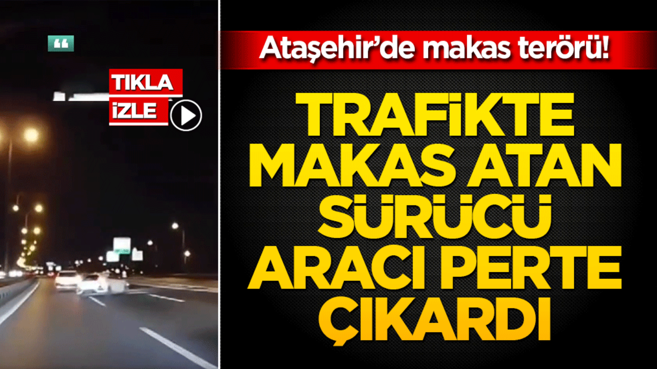 Ataşehir’de makas terörü! Trafikte makas atan sürücü kaza yaptı!