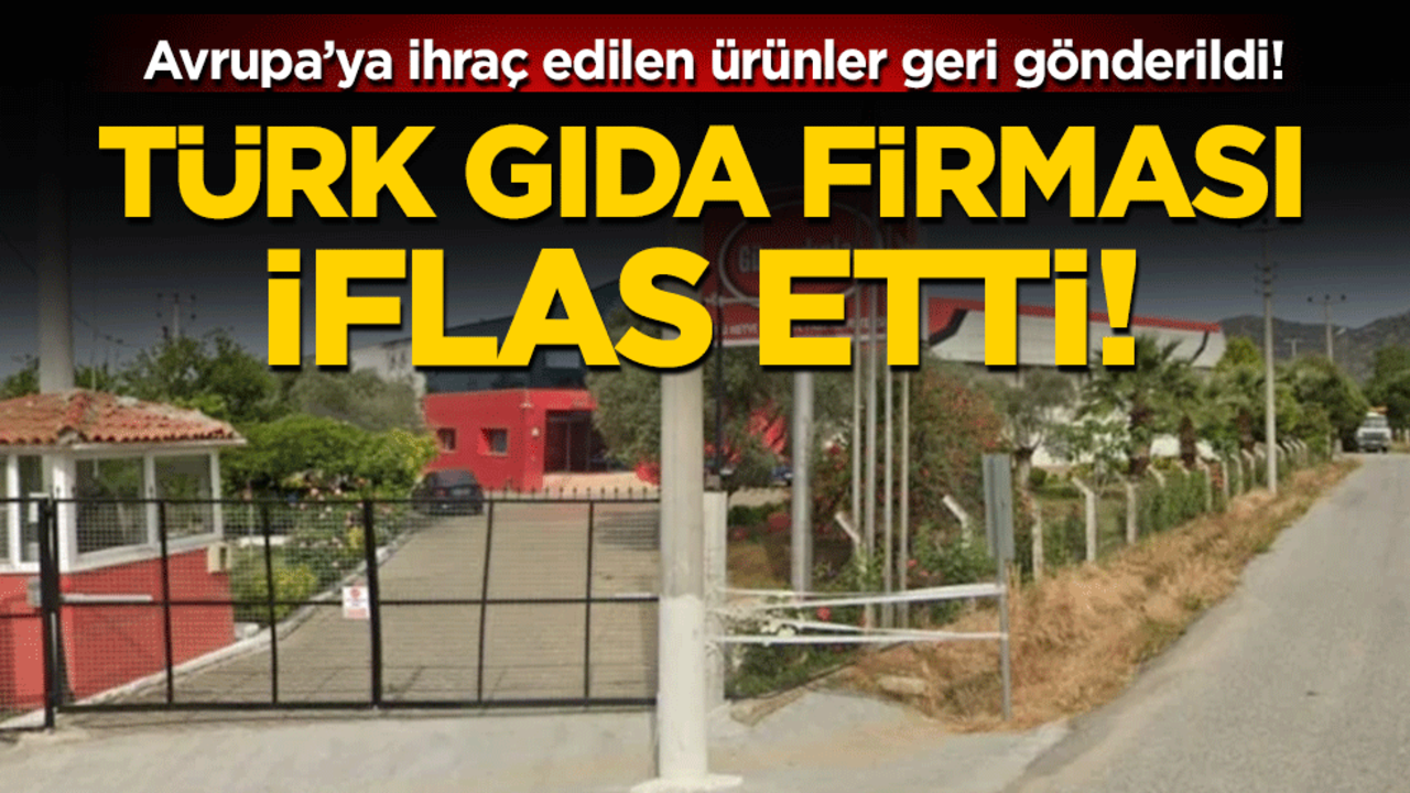 Avrupa'ya ihraç edilen ürünler geri gönderildi! Türk gıda firması iflas etti!