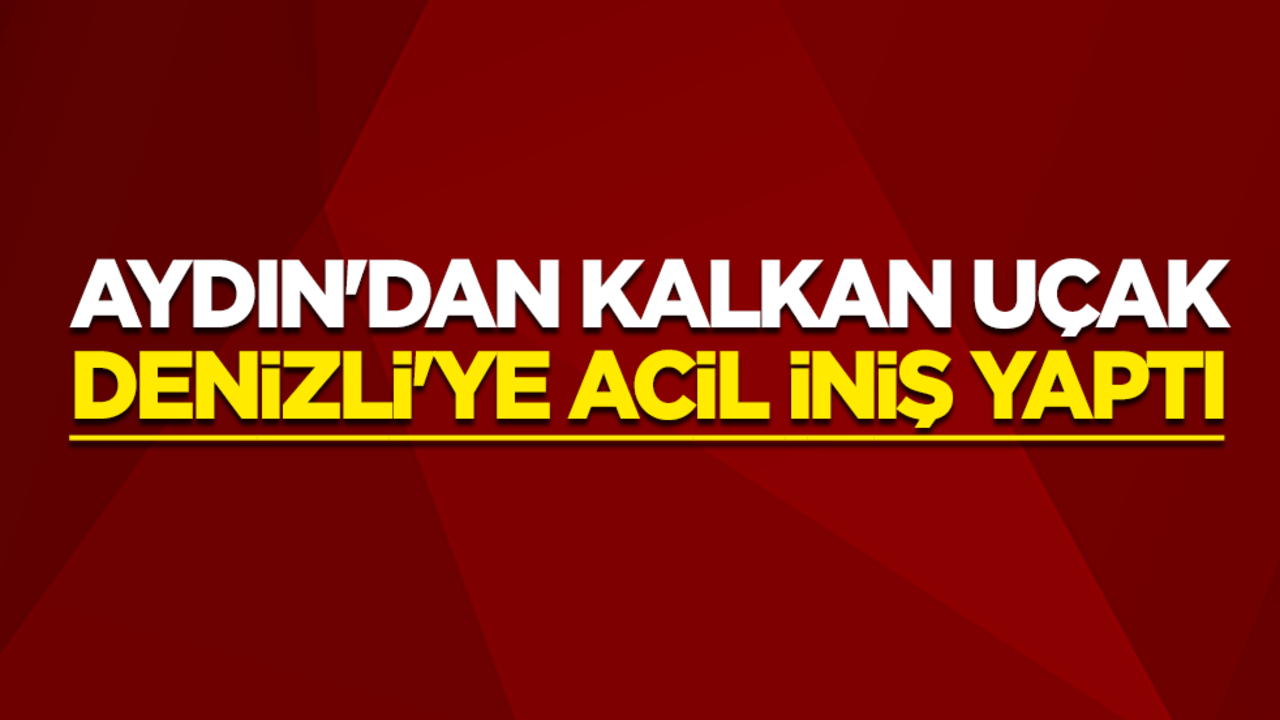 Aydın'dan kalkan uçak Denizli'ye acil iniş yaptı
