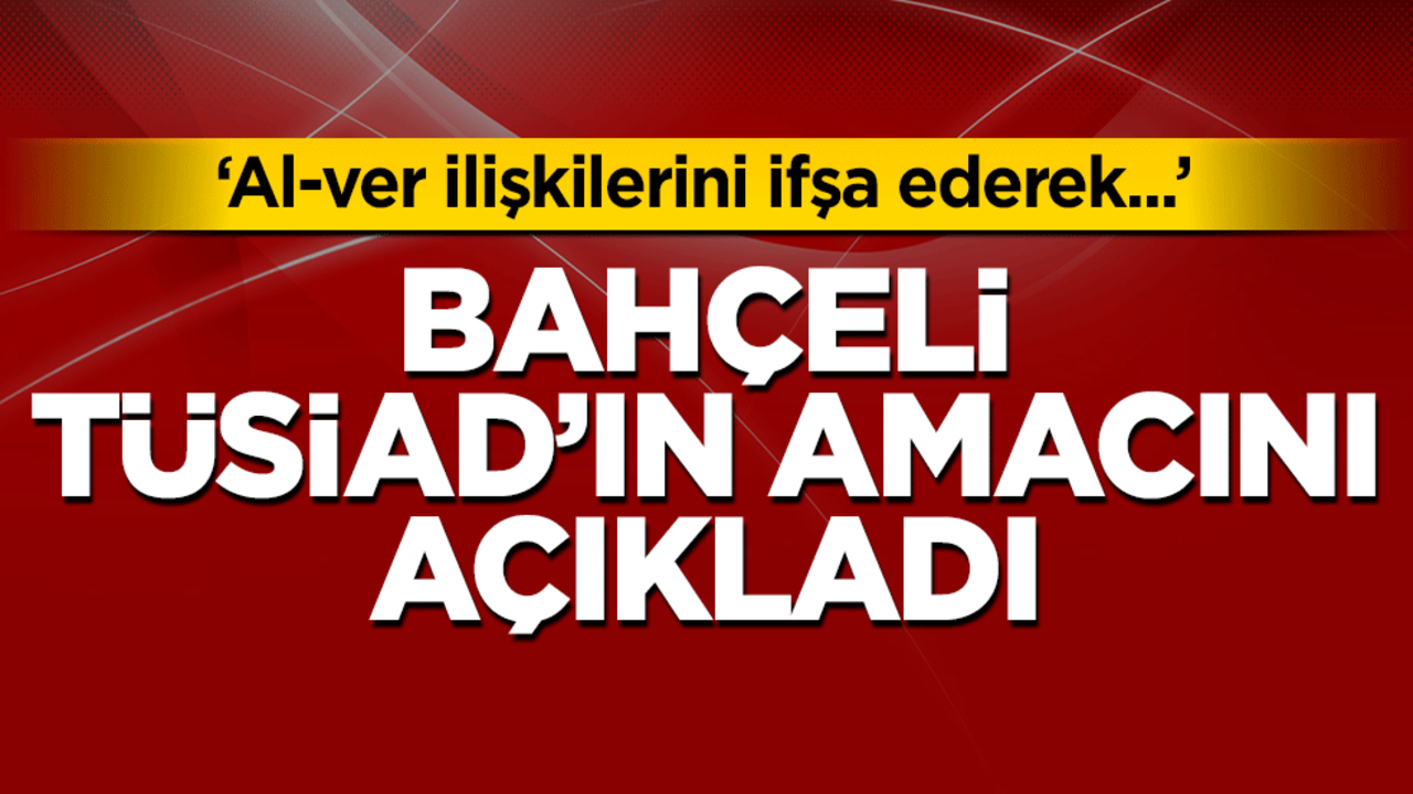 Bahçeli, TÜSİAD'ın amacını açıkladı