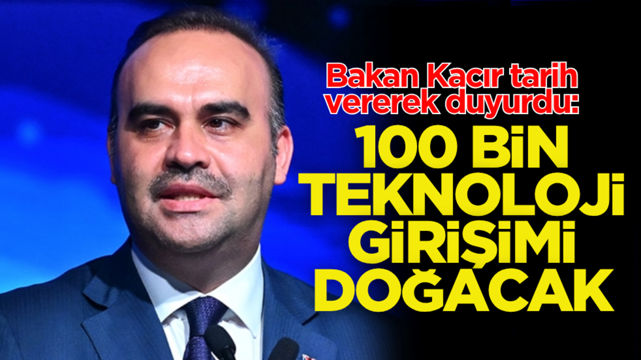 Bakan Kacır tarih vererek duyurdu: "100 bin teknoloji girişimi doğacak"