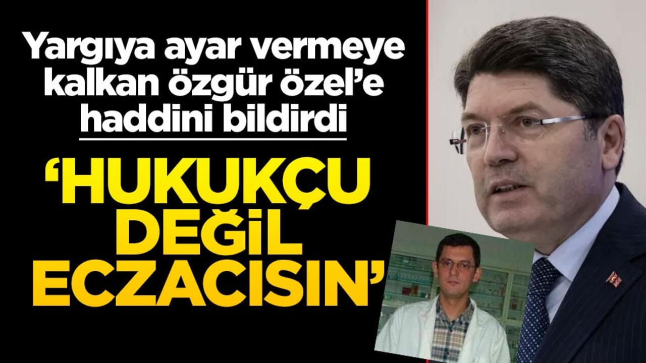 Bakan Tunç yargının işine karışan Özgür Özel'i yerin dibine soktu! "Hukukçu değil eczacı..."