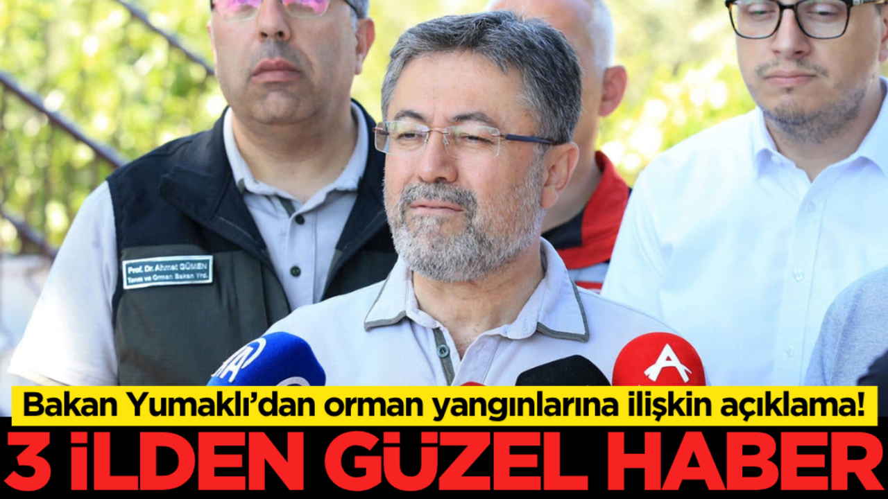 Bakan Yumaklı’dan son dakika orman yangınlarına ilişkin açıklama! 3 ilden müjdeli haber