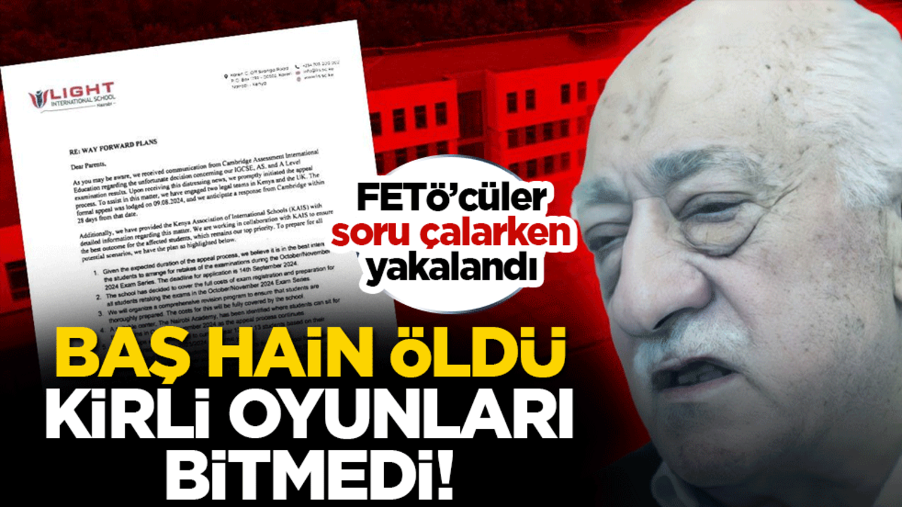 Baş hain öldü, oyunları bitmedi! FETÖ'cüler soru çalarken yakalandı