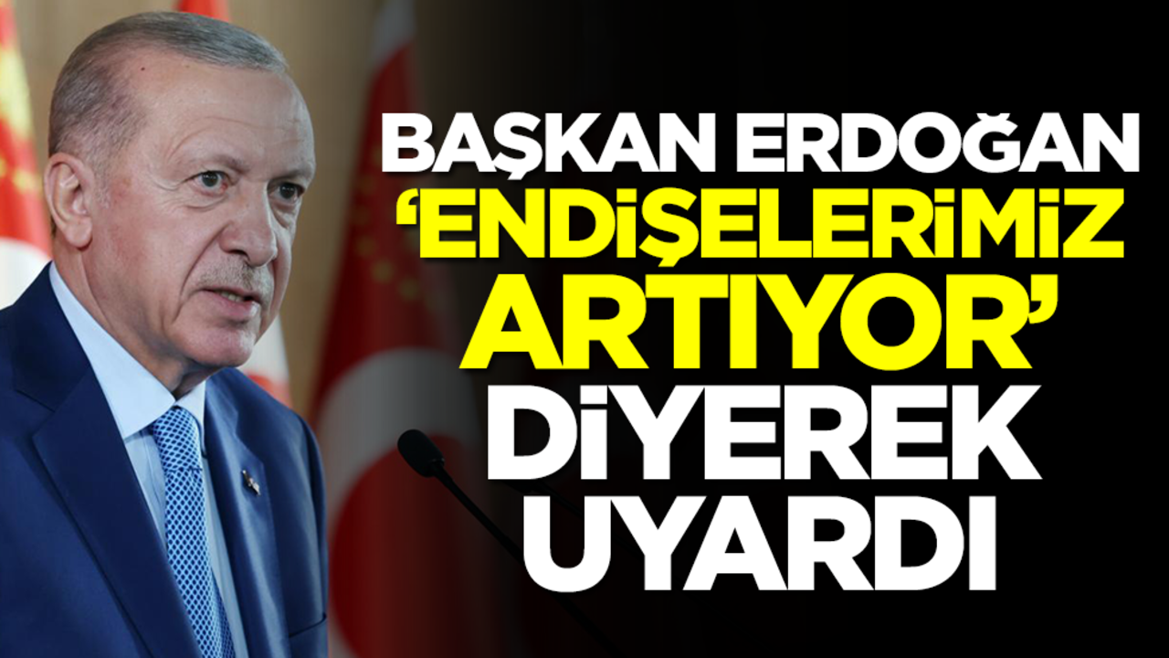 Başkan Erdoğan 'endişelerimiz artıyor' diyerek uyardı
