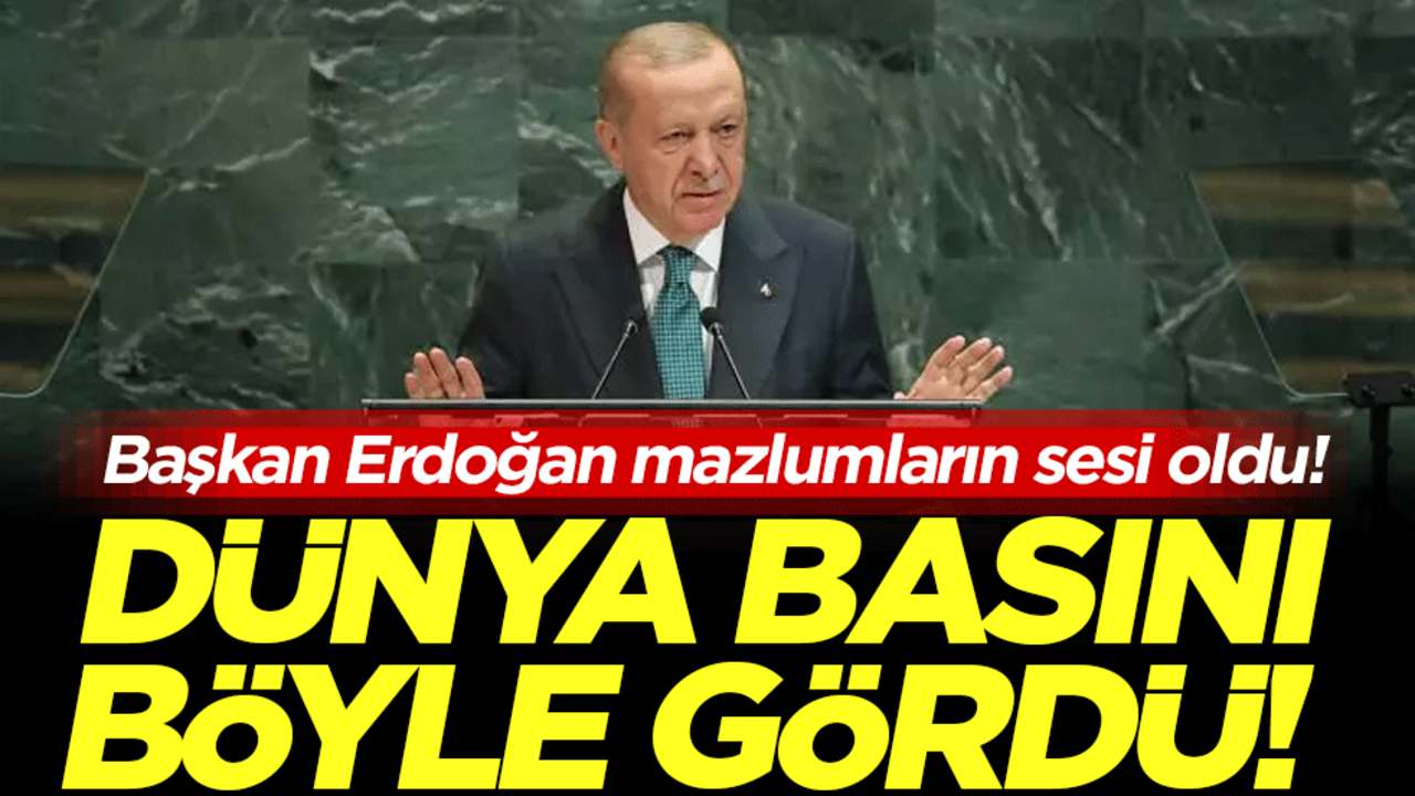 Başkan Erdoğan mazlumların sesi oldu! Dünya basını böyle gördü!