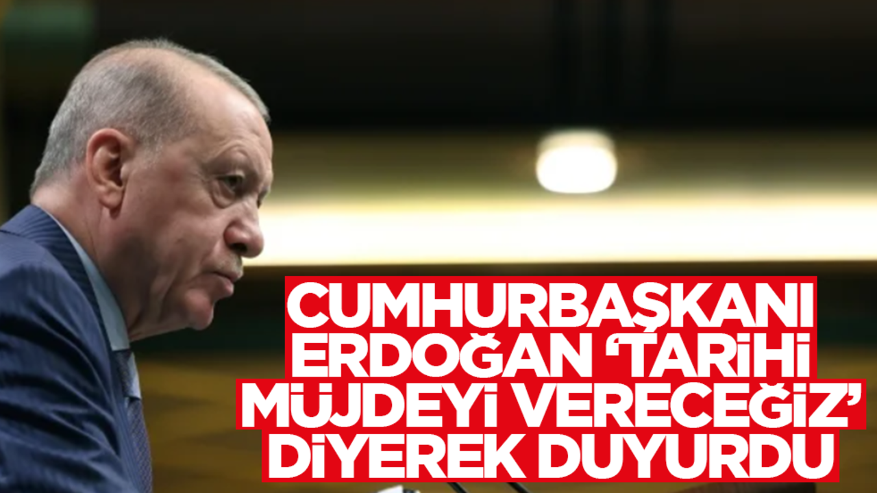 Başkan Erdoğan 'tarihi müjdeyi vereceğiz' diyerek duyurdu