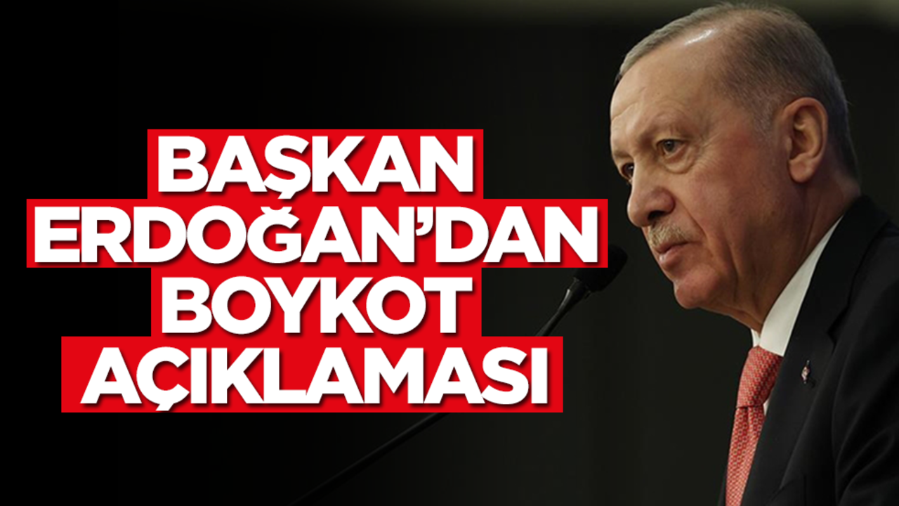 Başkan Erdoğan'dan boykot açıklaması